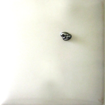 31_1 ) auriga bianco,2014. acciaio e acrilico su lexan. cm 90 x 190.